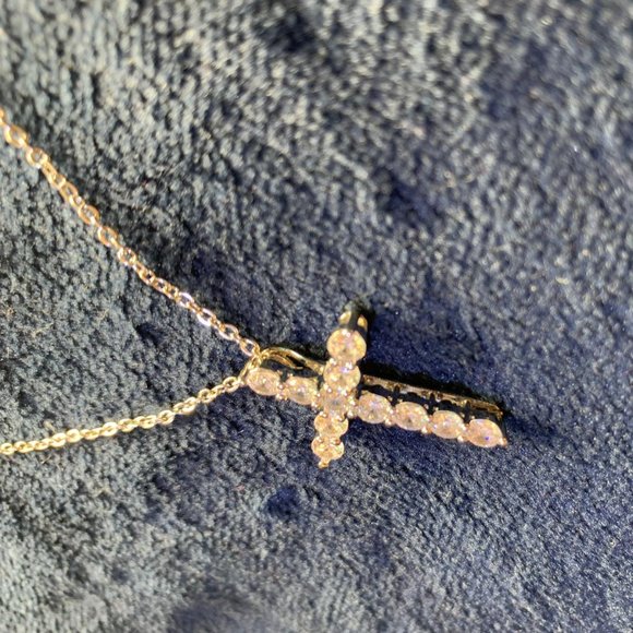 NEW Cross 925 Silver Necklace - Picture 3 of 5